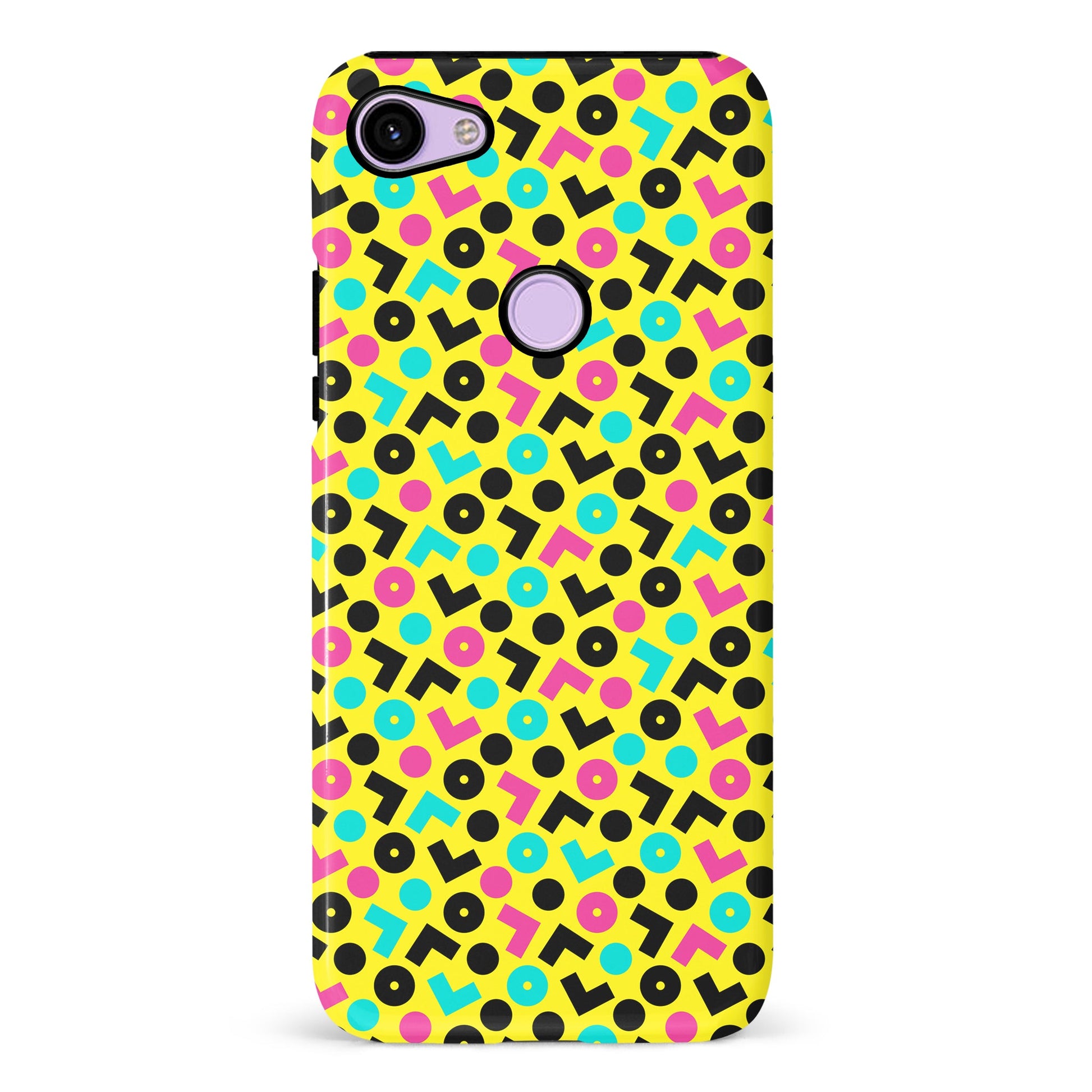 Google Pixel 3 90's Geometry Phone Case in Yellow