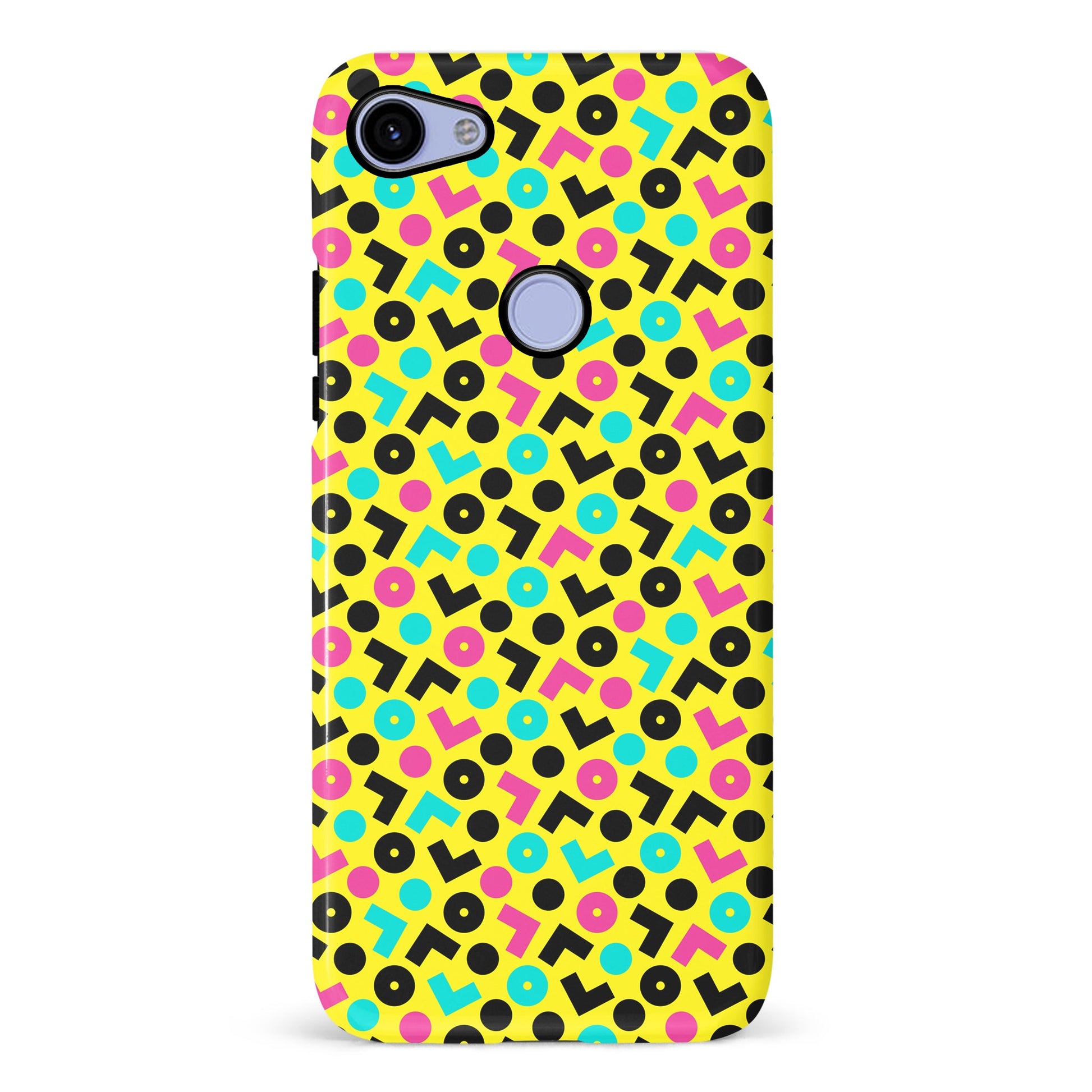 Google Pixel 3A XL 90's Geometry Phone Case in Yellow