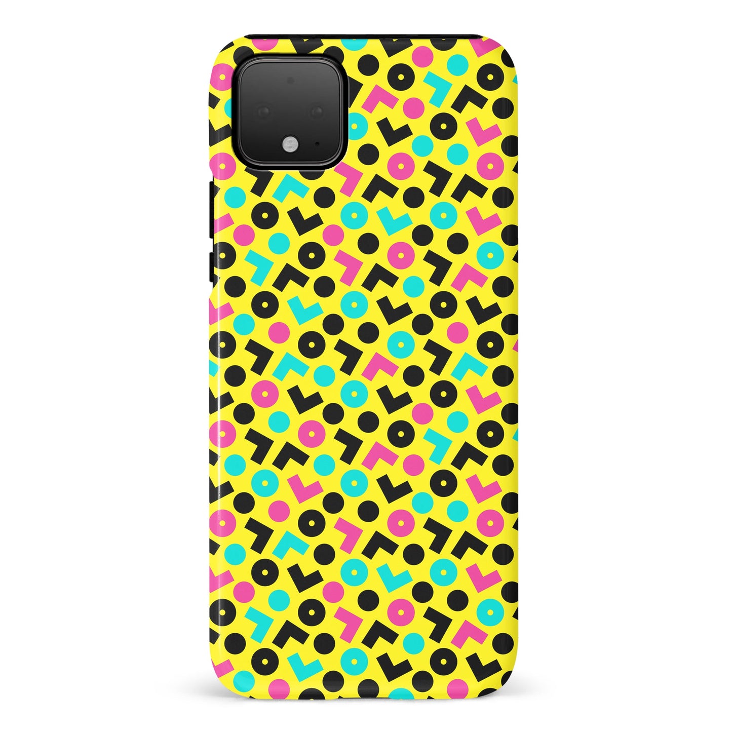 Google Pixel 4 XL 90's Geometry Phone Case in Yellow