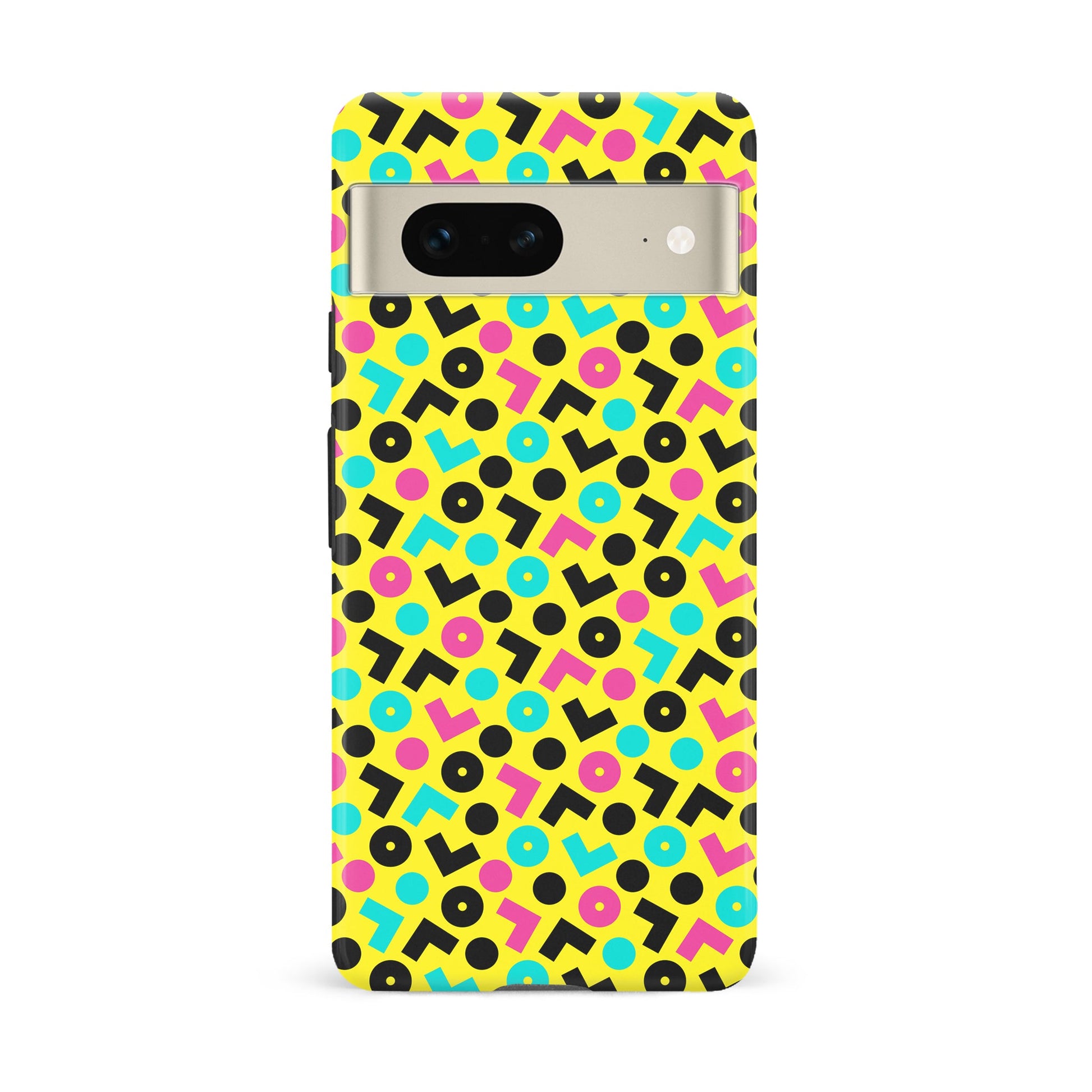 Google Pixel 7 90's Geometry Phone Case in Yellow