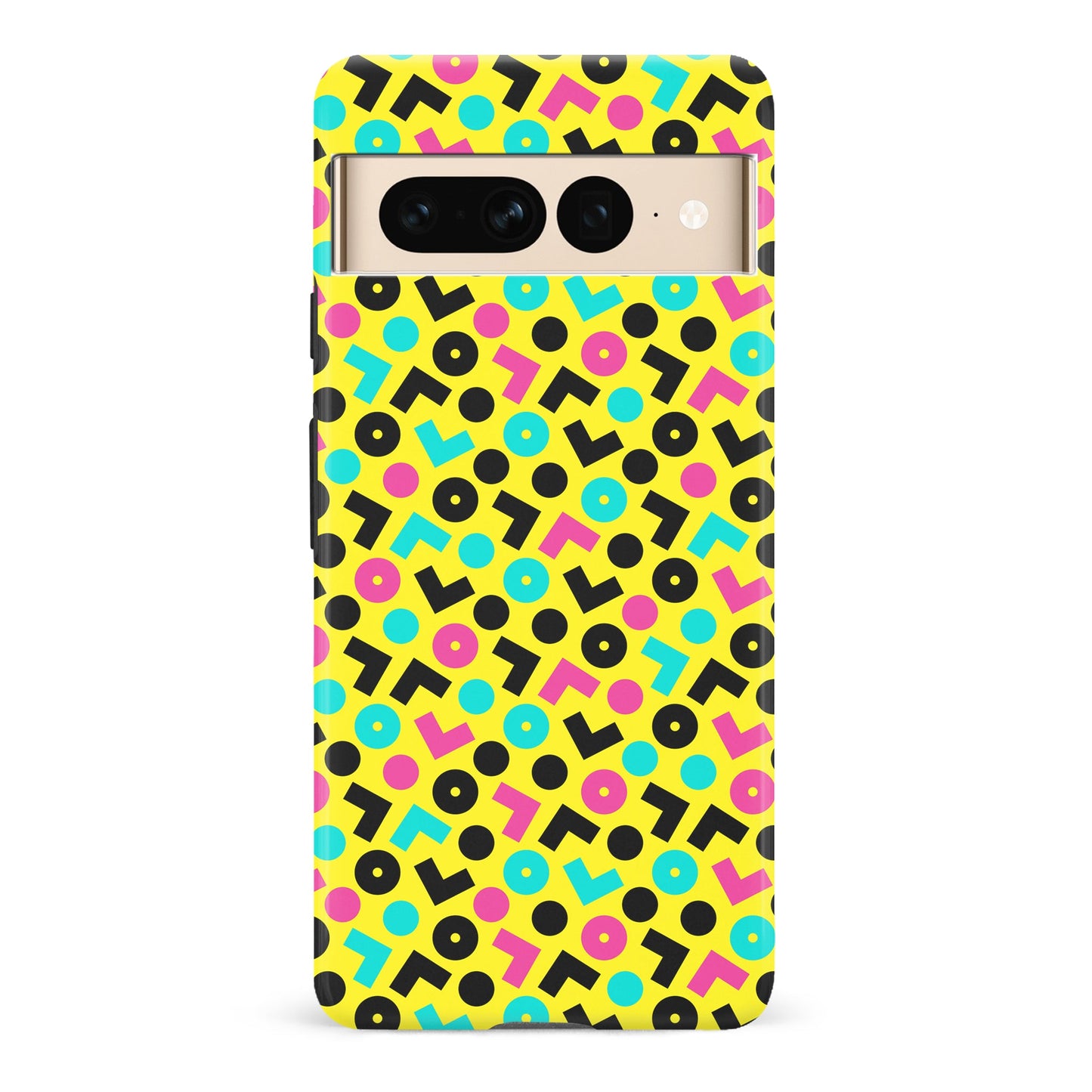 Google Pixel 7 Pro 90's Geometry Phone Case in Yellow