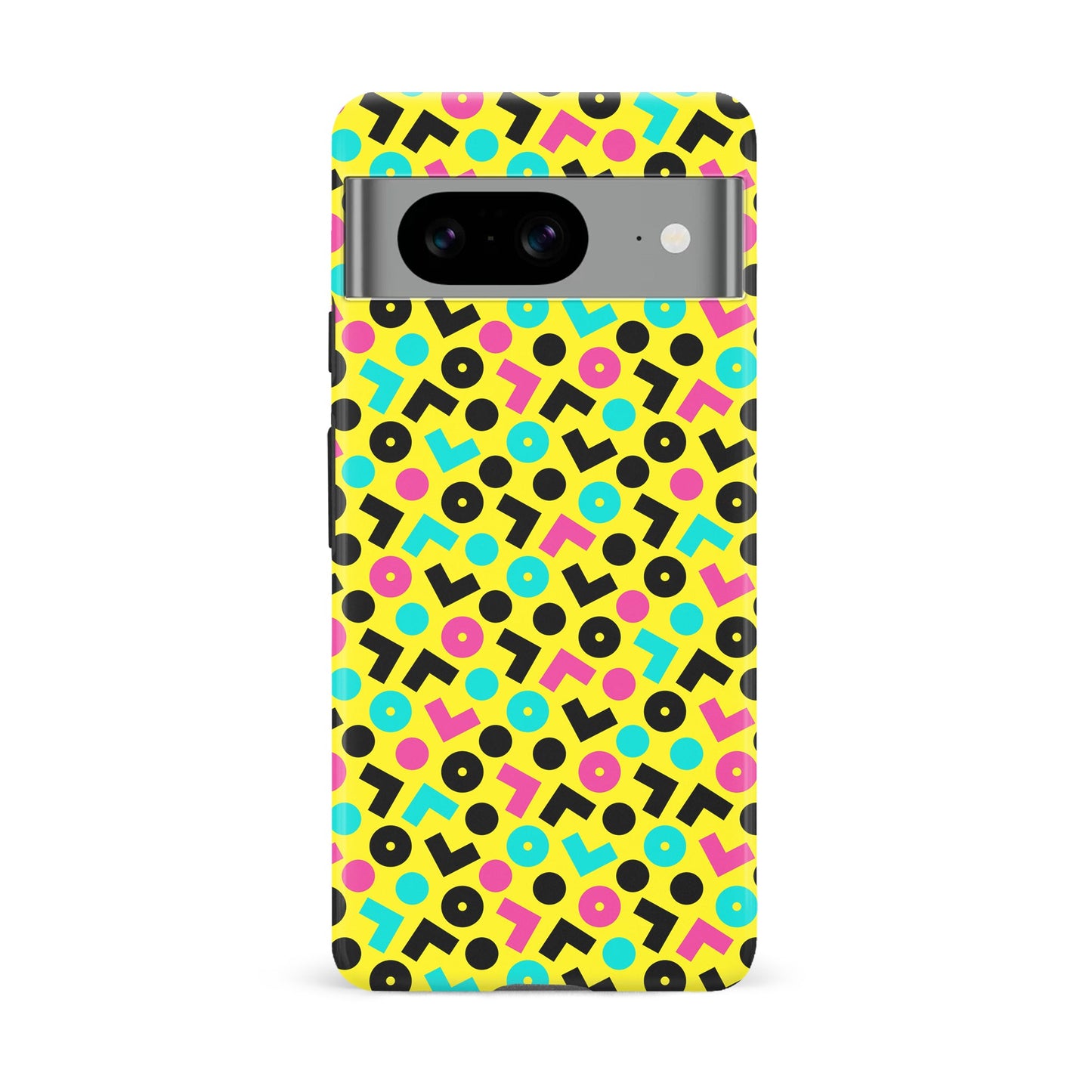 Google Pixel 8 90's Geometry Phone Case in Yellow