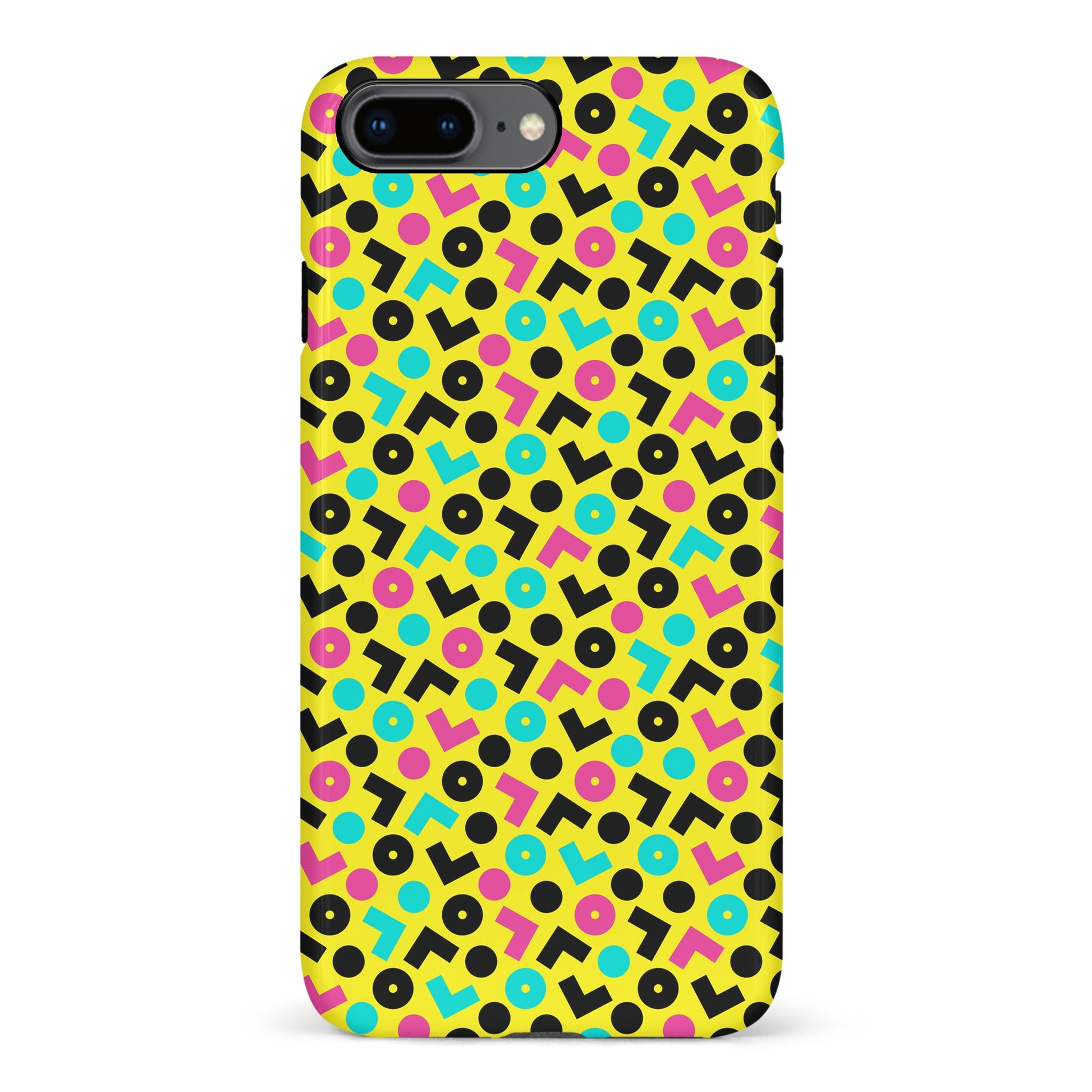 iPhone 8 Plus 90's Geometry Phone Case in Yellow