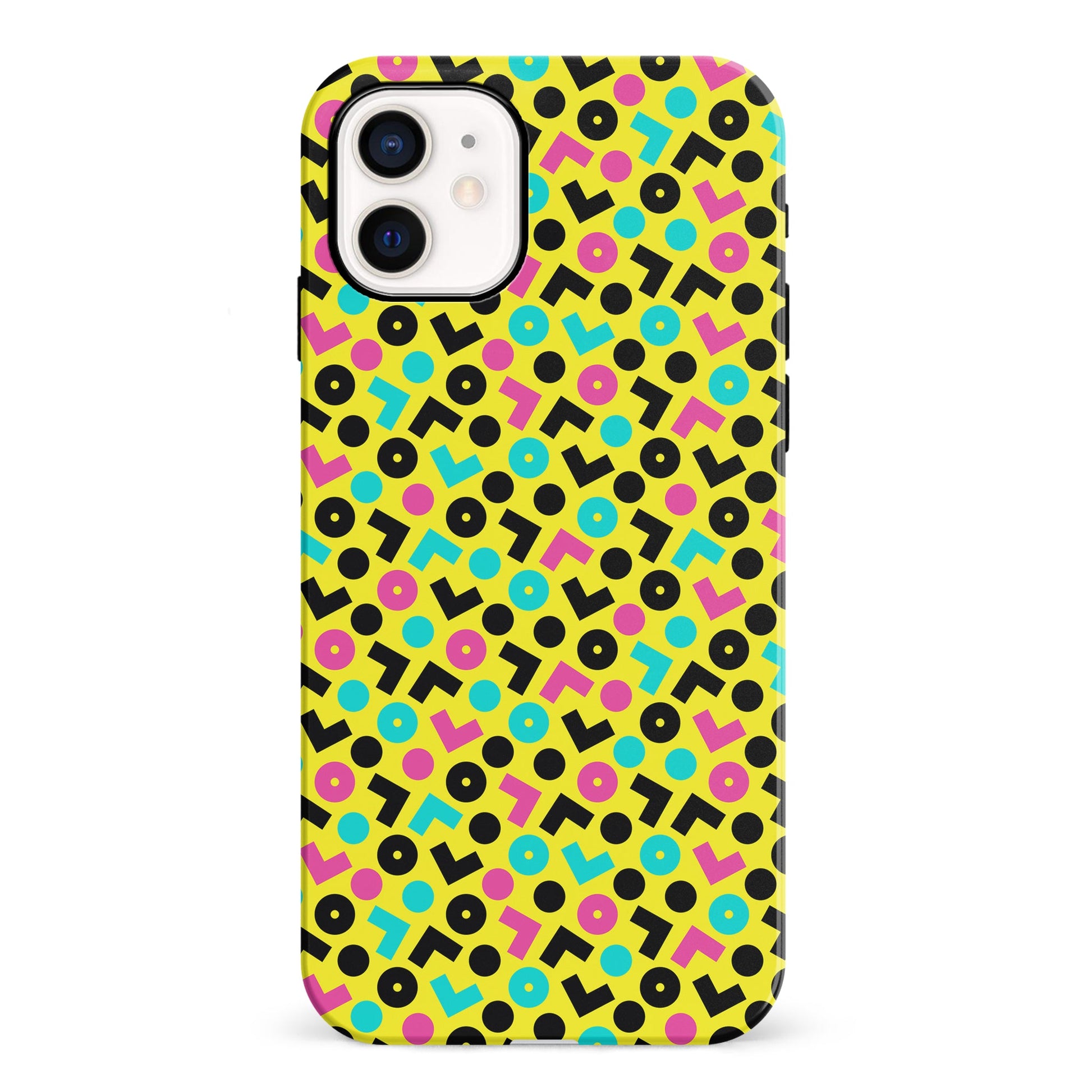 iPhone 12 Mini 90's Geometry Phone Case in Yellow