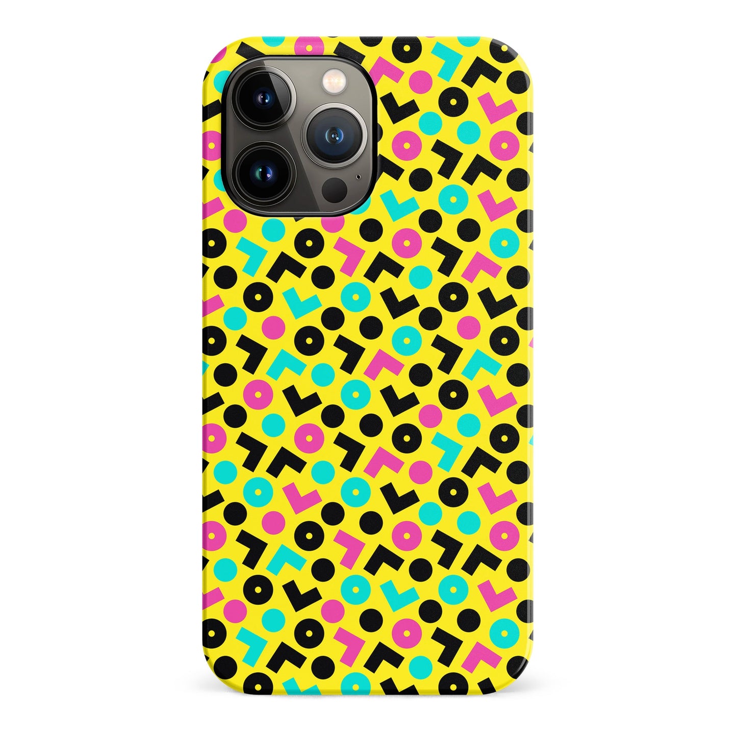 iPhone 13 Pro Max 90's Geometry Phone Case in Yellow