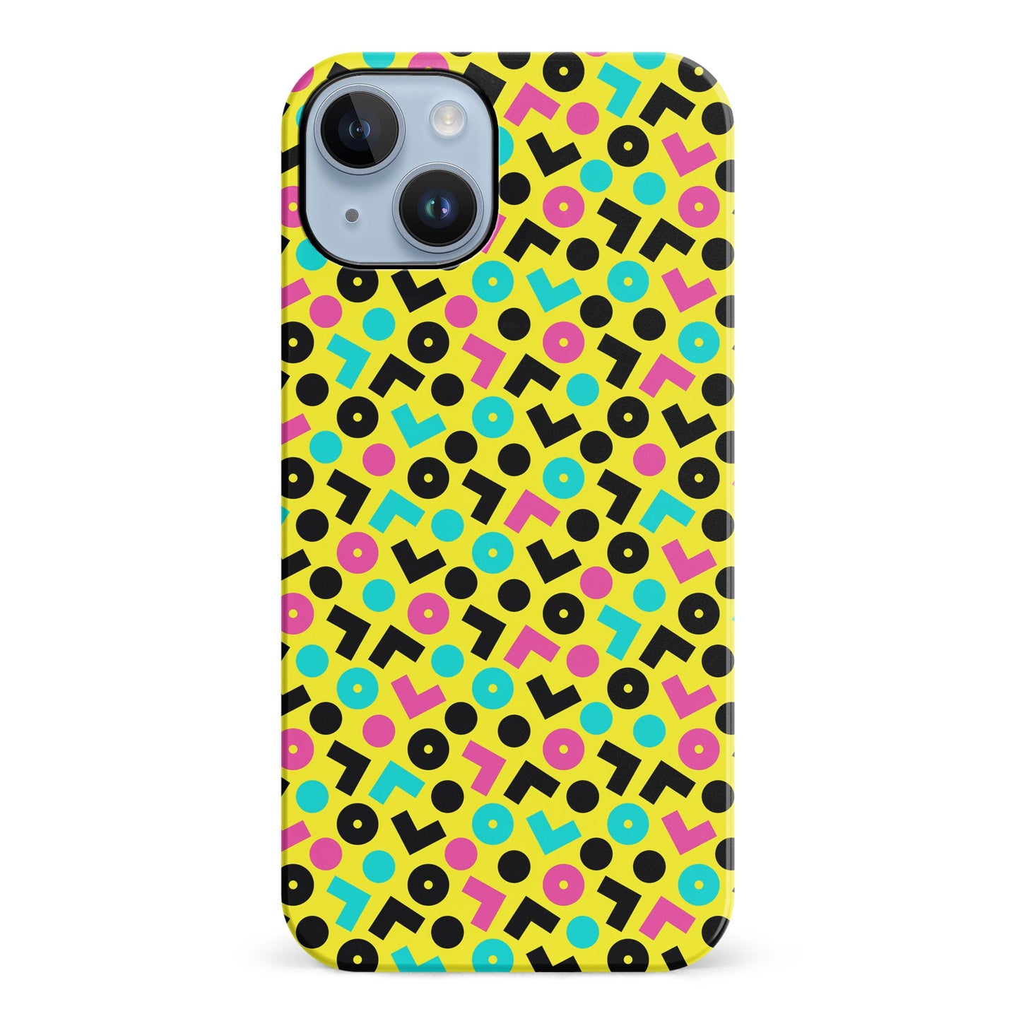 iPhone 14 Plus 90's Geometry Phone Case in Yellow
