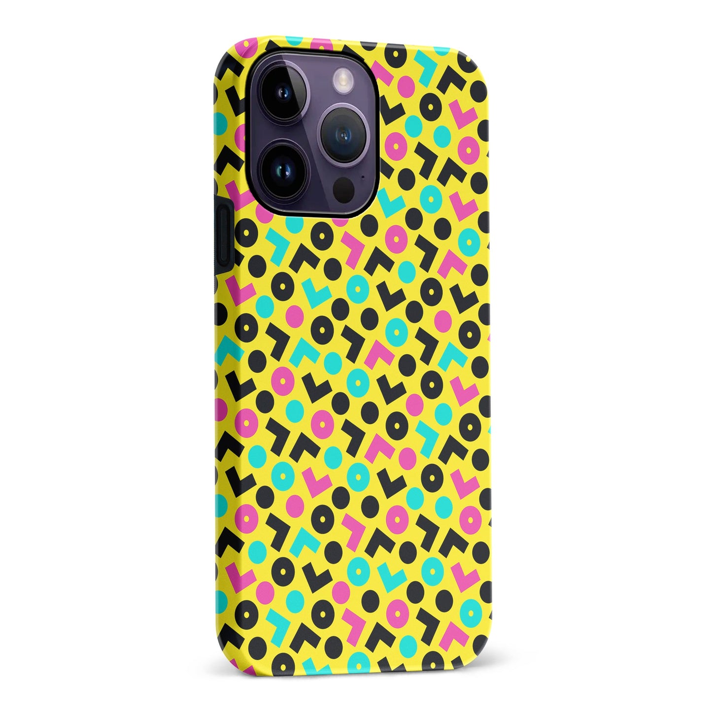 iPhone 14 Pro Max 90's Geometry Phone Case in Yellow