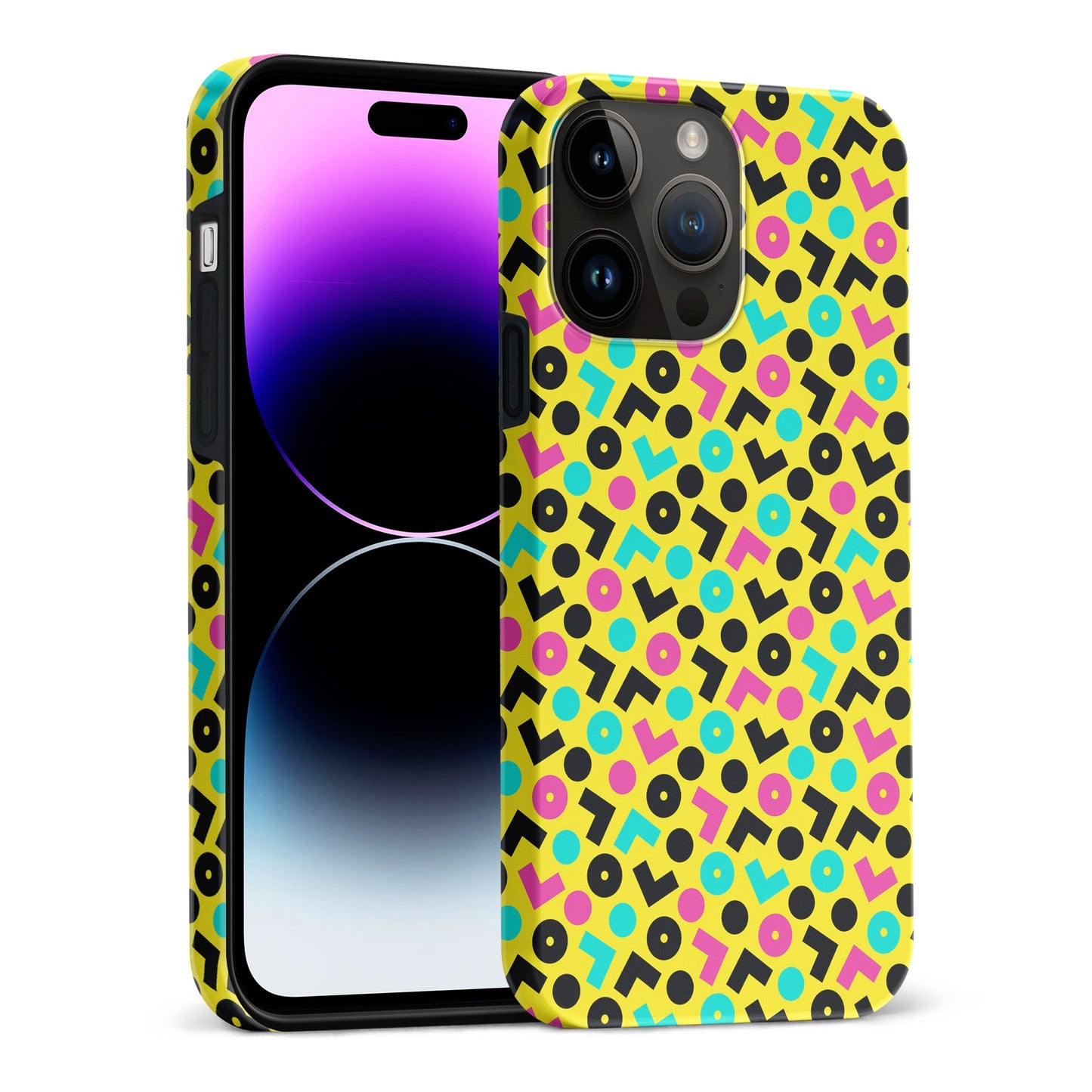 iPhone 15 Pro Max 90's Geometry Phone Case in Yellow