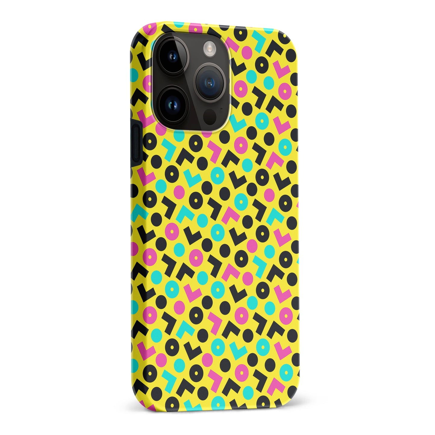 iPhone 15 Pro Max 90's Geometry Phone Case in Yellow