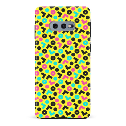 Samsung Galaxy S10e 90's Geometry Phone Case in Yellow