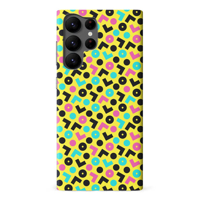 Samsung Galaxy S22 Ultra 90's Geometry Phone Case in Yellow