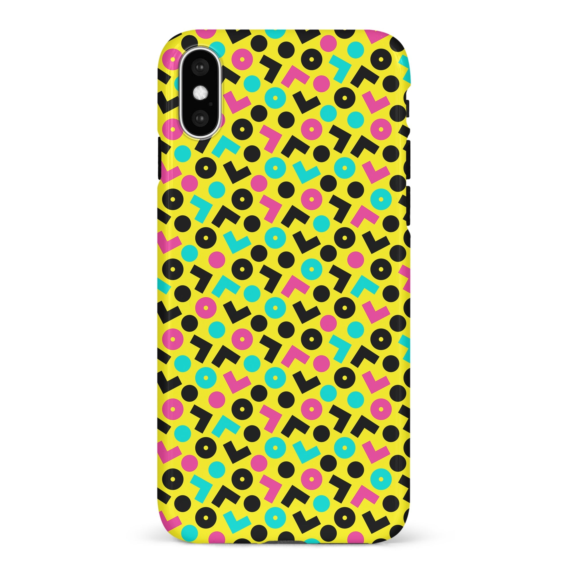 iPhone X/XS 90's Geometry Phone Case in Yellow