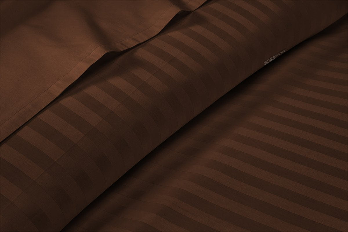 Soft Luxurious Chocolate Stripe pillow cases