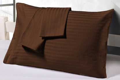 Chocolate Stripe pillow covers