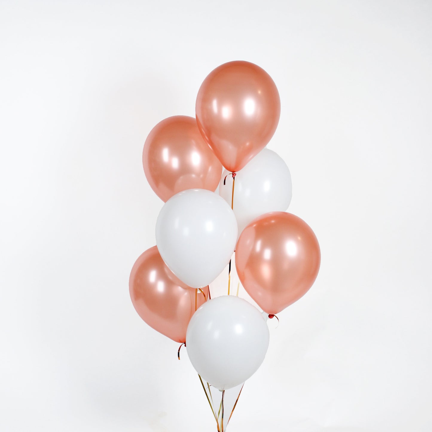 Rose Gold and White Helium Balloons - Cake Together - Online Birthday Cake Delivery