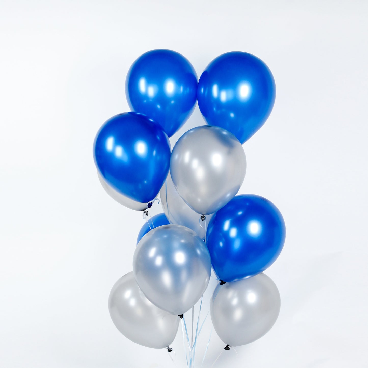 Blue and Silver Helium Balloons - Cake Together - Online Birthday Cake Delivery