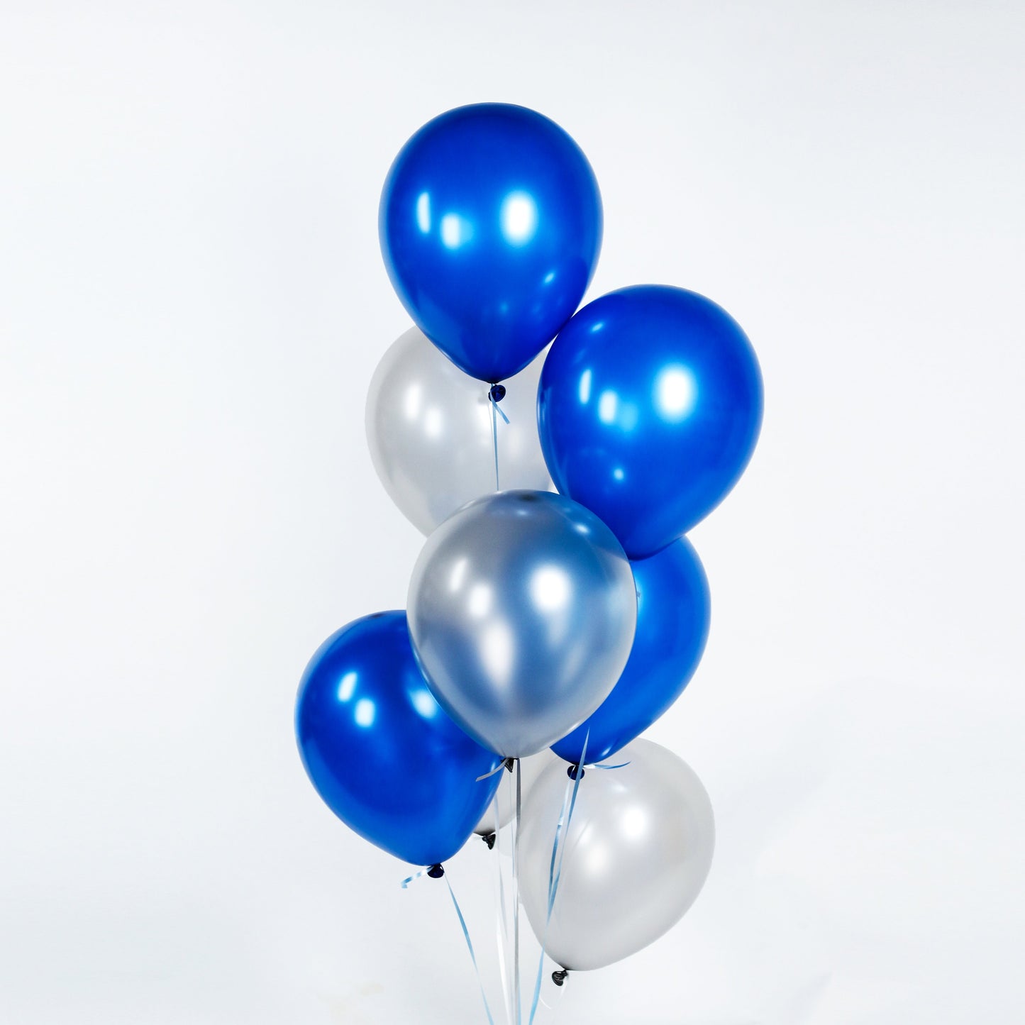 Blue and Silver Helium Balloons - Cake Together - Online Birthday Cake Delivery