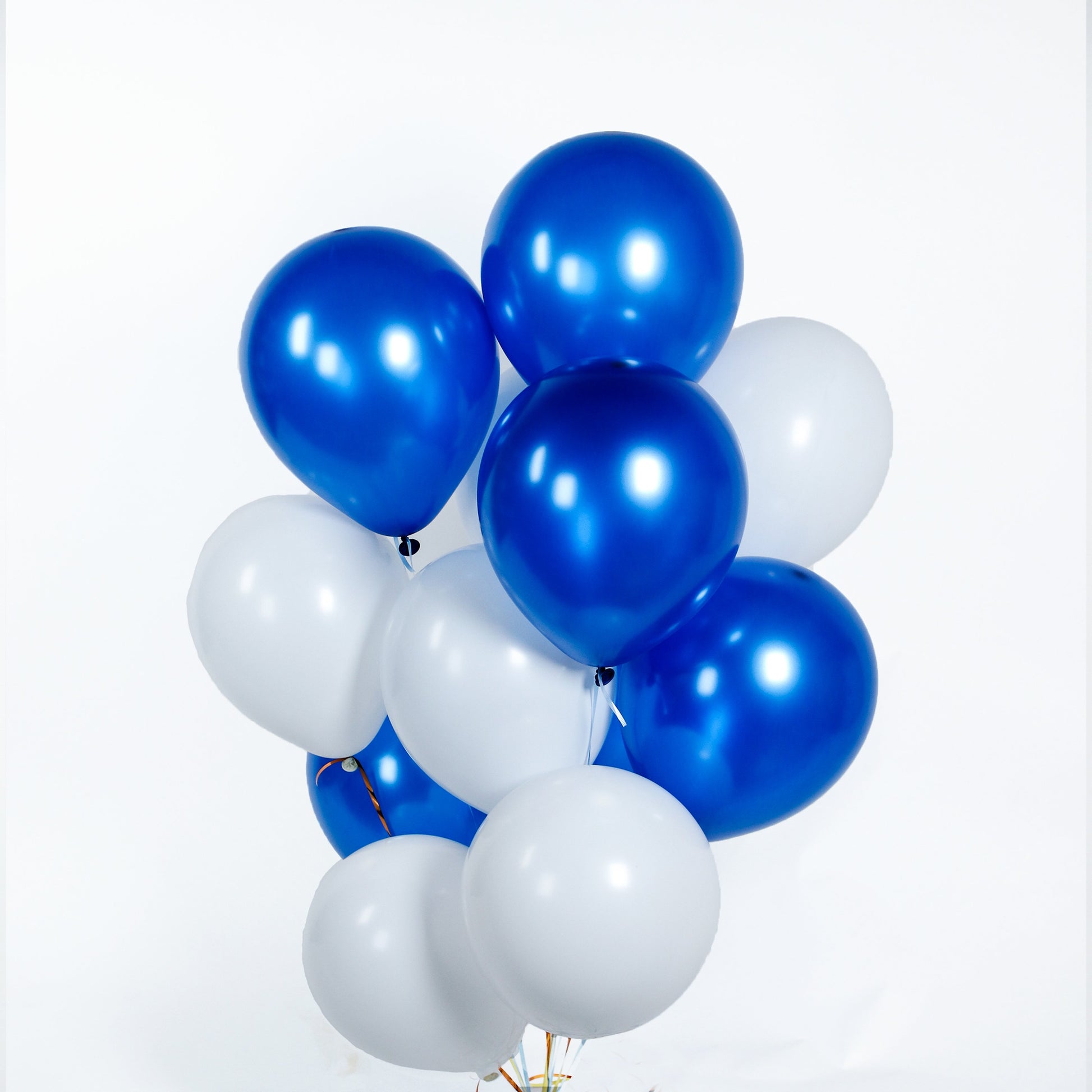 Blue and White Helium Balloons - Cake Together - Online Birthday Cake Delivery