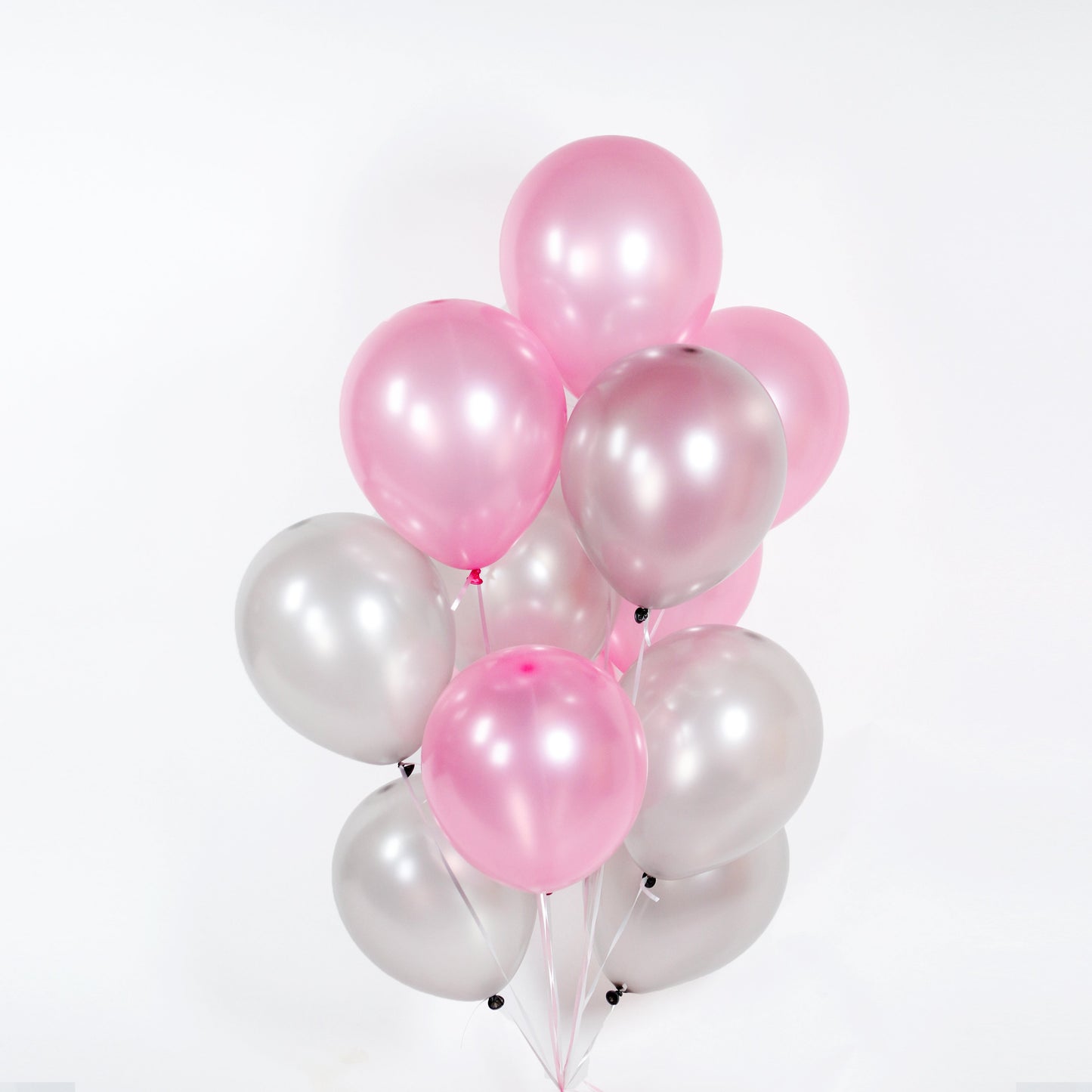 Pink and Silver Helium Balloons - Cake Together - Online Birthday Cake Delivery