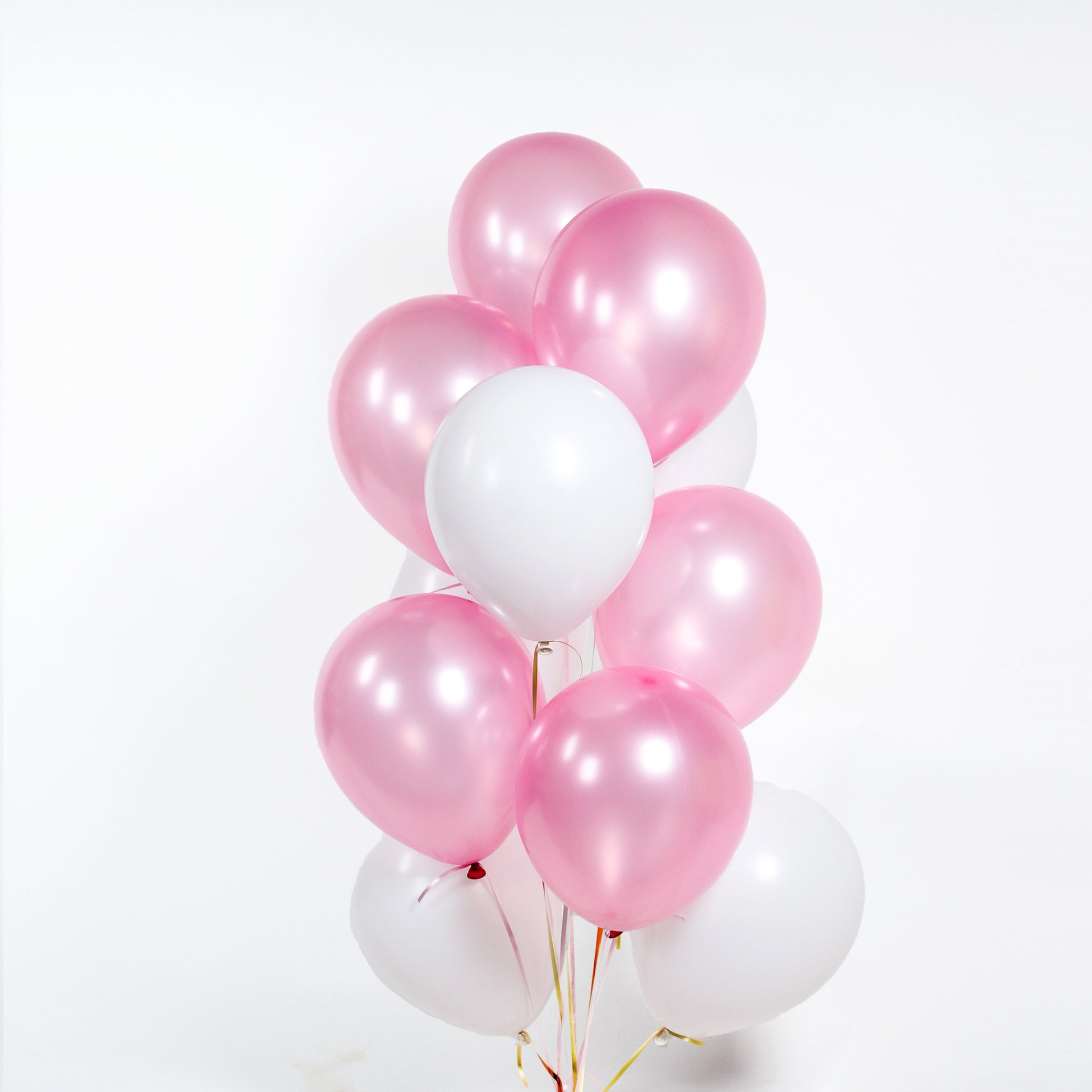 Pink and White Helium Balloons - Cake Together - Online Birthday Cake Delivery